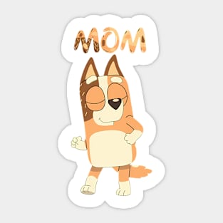 Bluey Mom Brown Sticker